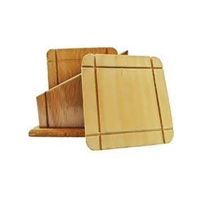 Sous-verres modernes ronds de style américain faits à la main en bois pour thé, café, vin – Articles ménagers de haute qualité, vaisselle, dessous de plat - Product Image 4