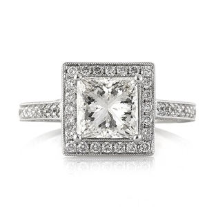 Nouvelle bague de Moissanite en argent Art déco mariage bijoux fins pour femmes meilleure bague en pierre de Moissanite de coupe - Product Image 1