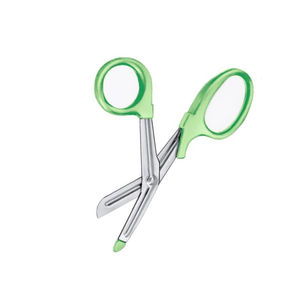 Tijeras de cirugía general de corte de vendaje Universal 1 Sonda de hoja puntiaguda 180mm 7 "mango de plástico verde UTILIDAD DE ACERO INOXIDABLE - Product Image 3