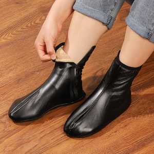 TOP VENTE FABRIQUÉ PAR 100 POUR CENT HALAL CUIR CHAUSSETTES KHUFFS CONFORTABLES DANS LES PIEDS ZIPPER CHAUSSETTES EN CUIR CHAUFFANTES POUR FEMMES - Product Image 6