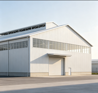 Bâtiment commercial préfabriqué en acier léger Huayi, entrepôt, atelier métallique avec services de soudage et de découpe