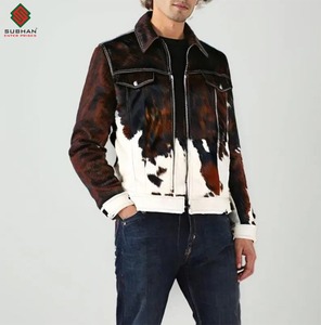 Chaqueta de Cuero Vacuno Genuino para Hombre |   Piel de vaca con pelo natural |   Chaqueta de Cuero Vacuno Genuino para Hombre - Product Image 3