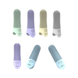 Brosse à dents en silicone souple avec poils pour le nettoyage des dents et des gencives des animaux domestiques Produit de nettoyage et de bain pour animaux de compagnie - Product Image 6