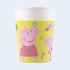 Vasos Desechables de Peppa Pig de 200 ml para Fiestas, Paquete de 6 Unidades - Product Image 1