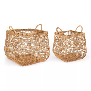 Juego de 2 cestas de ratán de nuevo diseño hechas de material de ratán hecho en Vietnam con precio al por mayor - Product Image 1