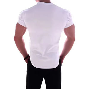 Camisas de entrenamiento para hombre, camisetas de manga corta para gimnasio que absorben la humedad para correr, camiseta de trabajo informal atlética para hombres - Product Image 2