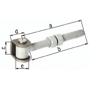 บานพับเหล็กดิบ GAH ขนาด 153x145x42x30 มม. สำหรับรั้ว ระแนง และประตู - Product Image 3