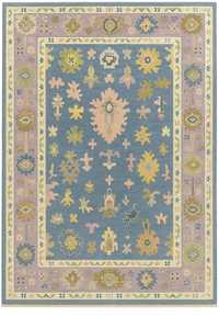 Tapis noué à la main, tapis persan turc noué, tapis Oushak, tapis coloré, tapis de salon, tapis brodé - Product Image 3