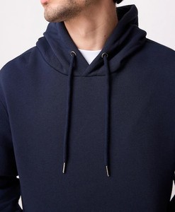 OEM Sweat-shirt à capuche oversize noir en coton/polyester pour hommes, manches longues, imprimé, confortable et respirant, décontracté - Product Image 6