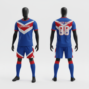 Ensemble de maillots de football pour hommes, manches courtes, col en V, évacuation de l'humidité, 100% polyester, toutes saisons, transfert thermique, motif animalier floral sur le devant - Product Image 3