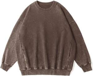 Sweat à capuche délavé à l'acide pour hommes 100% sweat-shirt à capuche en éponge française à prix bon marché vente en gros - Product Image 6