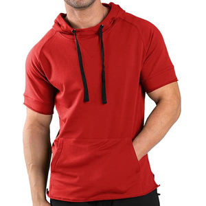 Jersey con estampado personalizado, chaleco sin mangas con capucha, camiseta atlética para gimnasio, camiseta informal con capucha para hombre, camiseta de entrenamiento de verano teñida lisa - Product Image 4