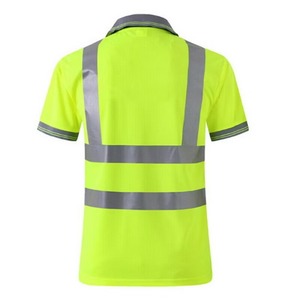 High Quality Polyester Cotton Work Polo Shirt Customizable Pockets Comfortable Hi Vis Uniform Waterproof Reflective Safety - Product Image 2