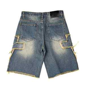 Top Article Denim <b>Jeans</b> <b>Short</b> <b>For</b> <b>Men's</b> Wholesale Customized Design Breathable Fitness Good Quality Summer Street Wear - Product Image 1
