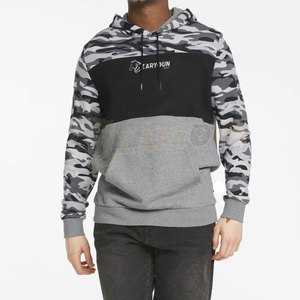 Pull-over OEM de qualité supérieure Sweat à capuche de sport pour hommes Impression camouflage personnalisée Doublure polaire Saison d'hiver Vêtements de sport à capuche Vente en gros - Product Image 5