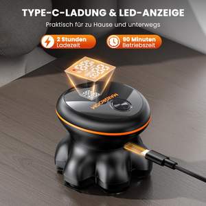 Rasoir électrique rechargeable USB pour hommes, rasoir rotatif étanche pour crâne chauve avec tête flottante et écran LED, lavable IPX7 - Product Image 5