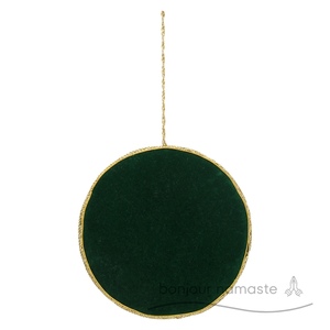 Ornamento di natale arpa irresca oro bianco | Decorazione per vacanze ricamata a mano Heritage celtica ed ecologica - Product Image 2