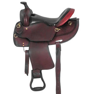 Selle de cheval anglaise avec design à siège haut, construction légère en cuir pour l'équitation en trail - Product Image 5