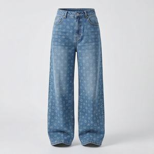 Pantalones Vaqueros Holgados Cómodos de Última Moda para Mujer, Ropa de Calle, Pantalones Vaqueros Desgastados, Pantalones Vaqueros Apilados - Product Image 1