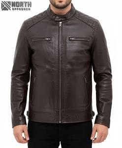 Chaqueta de cuero de piel de vaca 100% Original para hombre, chaqueta de bombardero de invierno de alta calidad totalmente personalizable - Product Image 1