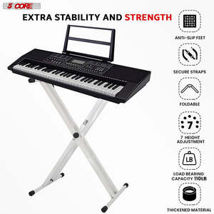 5 Core Keyboard <b>Stand</b> Dual X Shape Adjustable Foldable Portable Key Board <b>DJ</b> Controller <b>Stands</b> - Product Image 5