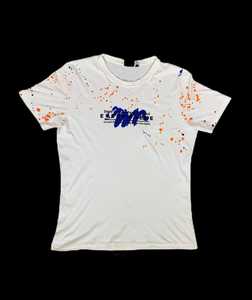 Camiseta de serigrafía de algodón pesado Logo en blanco para diseño de peso pesado 240GSM Puff Print camisetas de hombre de gran tamaño - Product Image 5