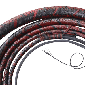 Custom 14 pies 16 trenzas Bullwhip Belly Bolster Heavy Duty Kangaroo Hide Leather Whip Horse Products - Product Image 3