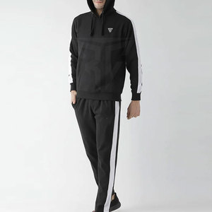 Venta al por mayor sólido chándal 100% algodón Jogger ropa deportiva logotipo personalizado impreso pantalones de chándal invierno pulóver en XL adulto de talla grande - Product Image 2