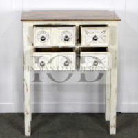 Table console rustique en bois de manguier massif sculpté à la main, finition vieillie, mobilier recyclable pour la maison, chambre, cuisine