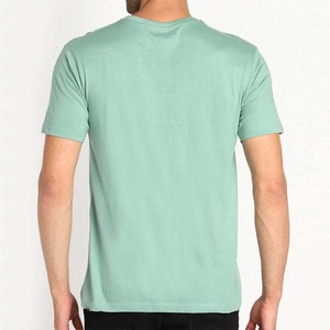 T-shirt d'été pour homme, 100% coton, coupe classique, manches courtes, respirant, séchage rapide, logo personnalisé, couleur unie, pour la course en plein air - Product Image 3