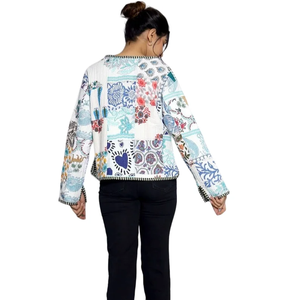 Chaqueta de retales de Sari de seda acolchada hecha a mano, abrigo de invierno con capucha Unisex y cuello, abrigo corto de invierno, regalo de Navidad - Product Image 1