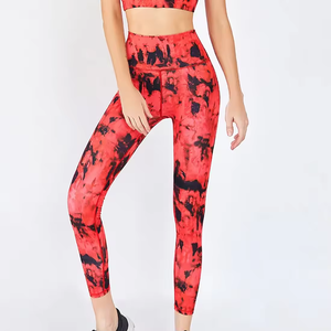 Mallas de yoga sin costuras con sublimación de camuflaje para mujer, mallas de nailon y LICRA de cintura alta - Product Image 2