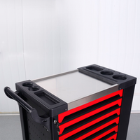 Chariot à outils mobile à 7 tiroirs, armoire roulante en acier robuste, coffre de rangement professionnel pour matériel et outils électriques