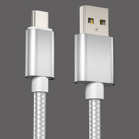 Kabel Data Pengisian Daya USB Micro USB Type-C Berkualitas Tinggi Baru 1m 2m 3m Warna-warni Nilon Kepang Tahan Lama Pengisian Cepat untuk Lighting