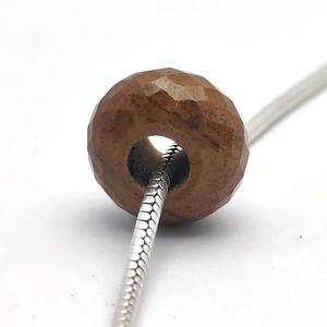 Jaspe amarillo natural 14,5mm Rondelle Big Hole Beads 5mm Drill Gemstone 13,5 Cts cuentas de agujero grande para hacer pulsera al por mayor - Product Image 3