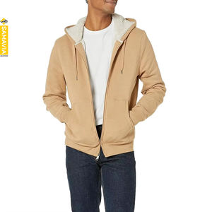 Sweat à capuche d'hiver Samavia écologique coupe régulière personnalisé imprimé polaire coton unisexe vêtements fabricants en gros - Product Image 2