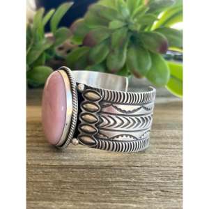 Alex Sanchez Women's Pink <b>Opal</b> & Sterling Silver Fashion Cuff <b>Bracelet</b> - Product Image 4
