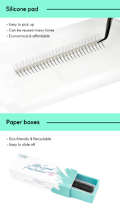 Ventiladores de pestañas instantáneos de ultra velocidad prefabricados C CC D DD bandejas de pestañas de mega volumen pestañas de longitud mixta al por mayor con embalaje 15D 16D 17D - Product Image 6