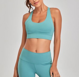 Conjunto de Yoga personalizado para mujer, el mejor diseño, Impresión de logotipo personalizado, ropa deportiva de verano 2025, cintura elástica, conjunto de Yoga para gimnasio sólido - Product Image 6