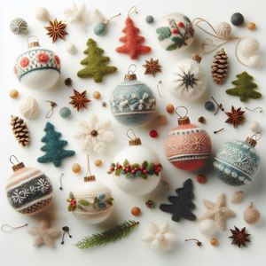 Ornements de Noël en feutre écologique pour des vacances durables et conscientes - Product Image 6