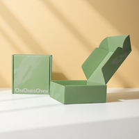Boîte postale personnalisée de couleur verte pour petites entreprises, accessoires d'emballage imperméables pour ongles à presser