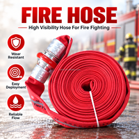 Tuyau d'incendie 1,5 pouce 20m, gaine simple en caoutchouc EPDM, 20 bars, résistant à l'abrasion, pour camion de pompiers, OEM