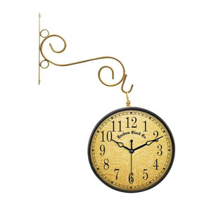 Retro Double-Sided Station <b>Clock</b> with Vintage Charm Elegant Double-Faced Vintage Station Timepiece - Product Image 2