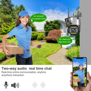 P11 kamera IP PTZ rumah pintar, 4G grosir lensa ganda luar ruangan Wifi nirkabel 2Mp + 2MP warna penuh penglihatan malam kamera IP - Product Image 5