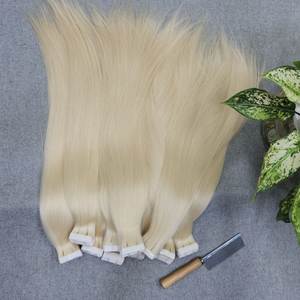 Extensions de Cheveux Humains avec Ruban Adhésif Vente en Gros de Qualité Supérieure Vietnamienne Couleur Vierge Extensions de Cheveux Remy Cuticule Alignée - Product Image 4