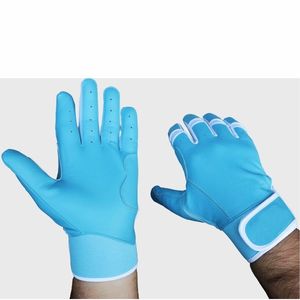 Guantes de bateo de béisbol profesionales de puño largo unisex de piel de cabra de cuero digital, guantes de bateo de softbol personalizados - Product Image 1