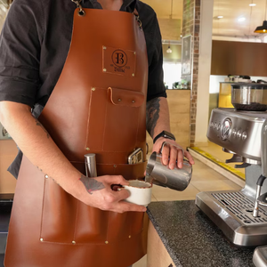 Tablier en cuir véritable personnalisé avec logo personnalisé Cadeau d'affaires d'artiste tatoueur avec poches Nom personnalisable pour elle - Product Image 3