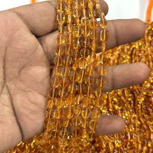 Cuentas Ovaladas Lisas de Citrino Oscuro Natural de 7x5mm a 10x8mm, Alta Calidad, Más de 50 Años de Experiencia en la Fabricación de Joyas - Product Image 3