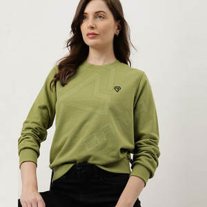 Nueva moda, sudaderas personalizadas con cuello redondo para mujer, algodón de alta calidad impreso, venta al por mayor, liso personalizado para invierno - Product Image 2