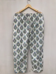 Conjunto de pijamas con estampado de bloques indios, ropa de noche de algodón puro Floral, traje de noche de verano suave, regalo perfecto para ella - Product Image 4